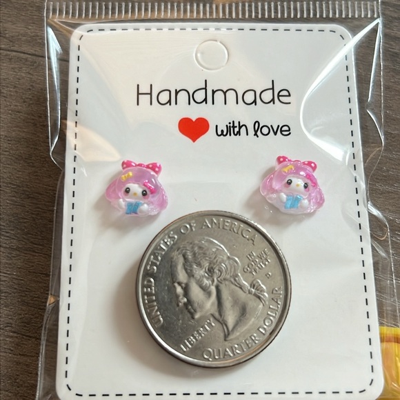 🎄 5 for $25 🎄 Handmade My Melody earrings - Picture 5 of 5